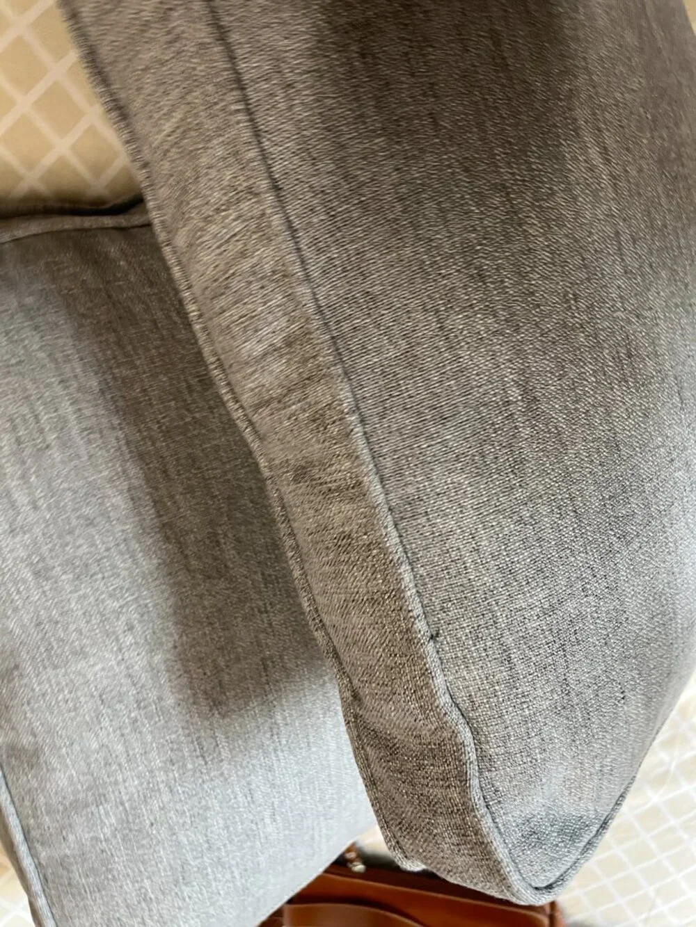 Accent Throw Pillows - Set of TWO  (Removable‎ Zipper Closure Covers) GRAY